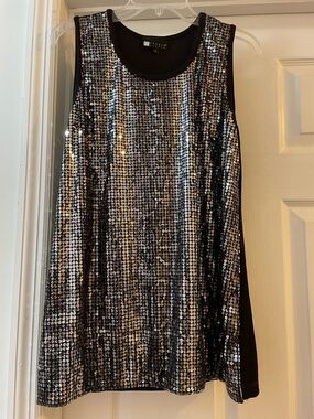 Carole Little Black Ribbed Top (0005)